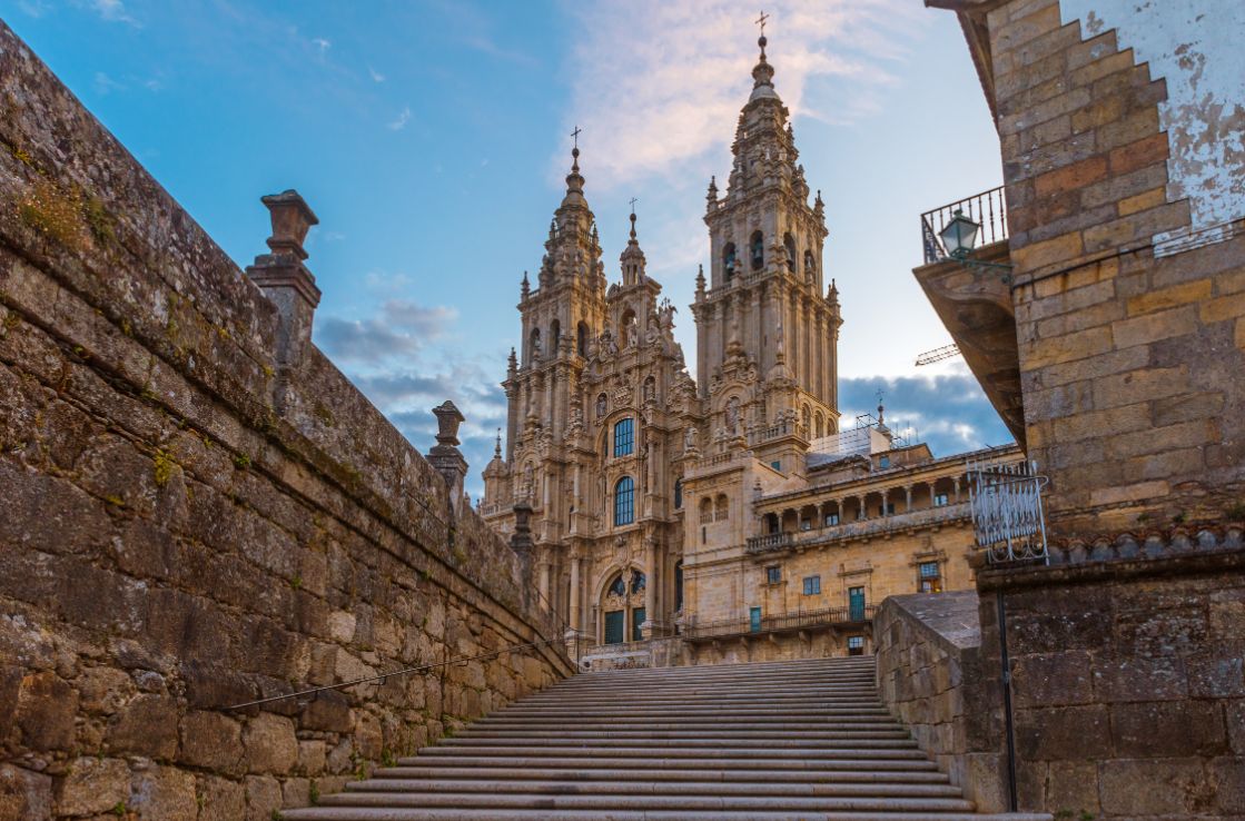 escalinatas catedral de santiago de compostela